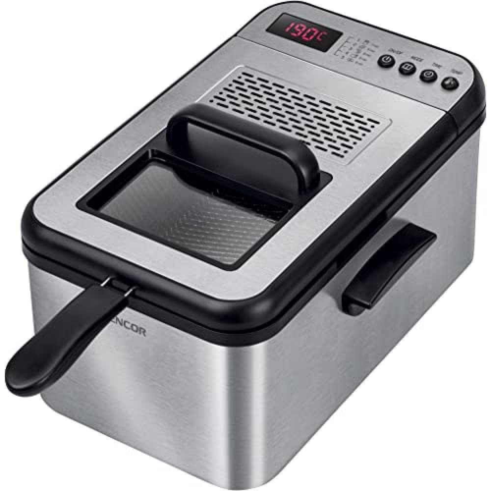 Fritteuse mit digitaler Kontrolle, 2200 W, Schwarz/Edelstahl