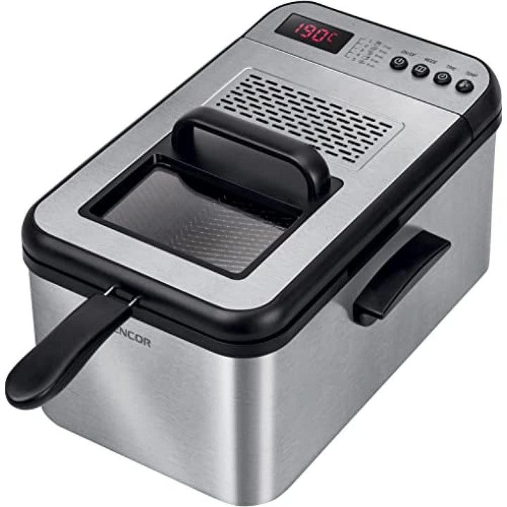 Fritteuse mit digitaler Kontrolle, 2200 W, Schwarz/Edelstahl