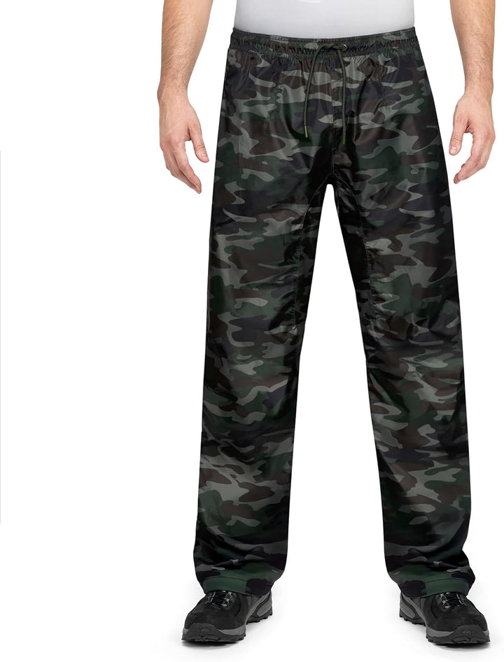 Höhenhorn Pluvia Herren Regenhose wasserdichte Atmungsaktive Outdoorhose mit Transportbeutel, S Camo