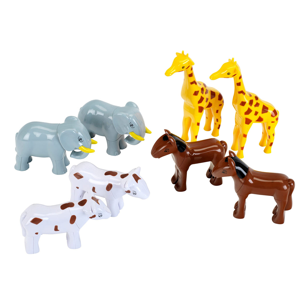 Klein Theo 66 Funny Puzzle Magnettierpuzzle, 8 Tiere | Puzzleteile Werden mit Magneten verbunden | S