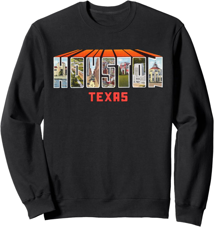 Houston Texas TX Vintage Retro Souvenir Sweatshirt