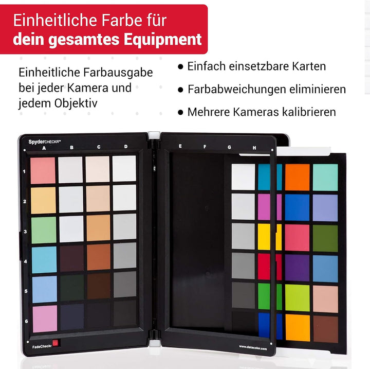 Datacolor SpyderCheckr: Farbkarte zur Kamerakalibrierung incl. Software zur Berechnung von Farbkorre