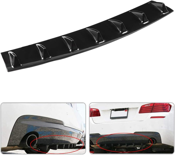 Qiilu Auto Heckstossstange Spoiler,Heckspoiler Shark Fin Diffusor Universal Spoiler Auto Heckstossst