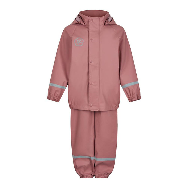 Color Kids Unisex Kinder Rain Set Solid Pu Regenjacke 86 Ash Rose, 86 Ash Rose
