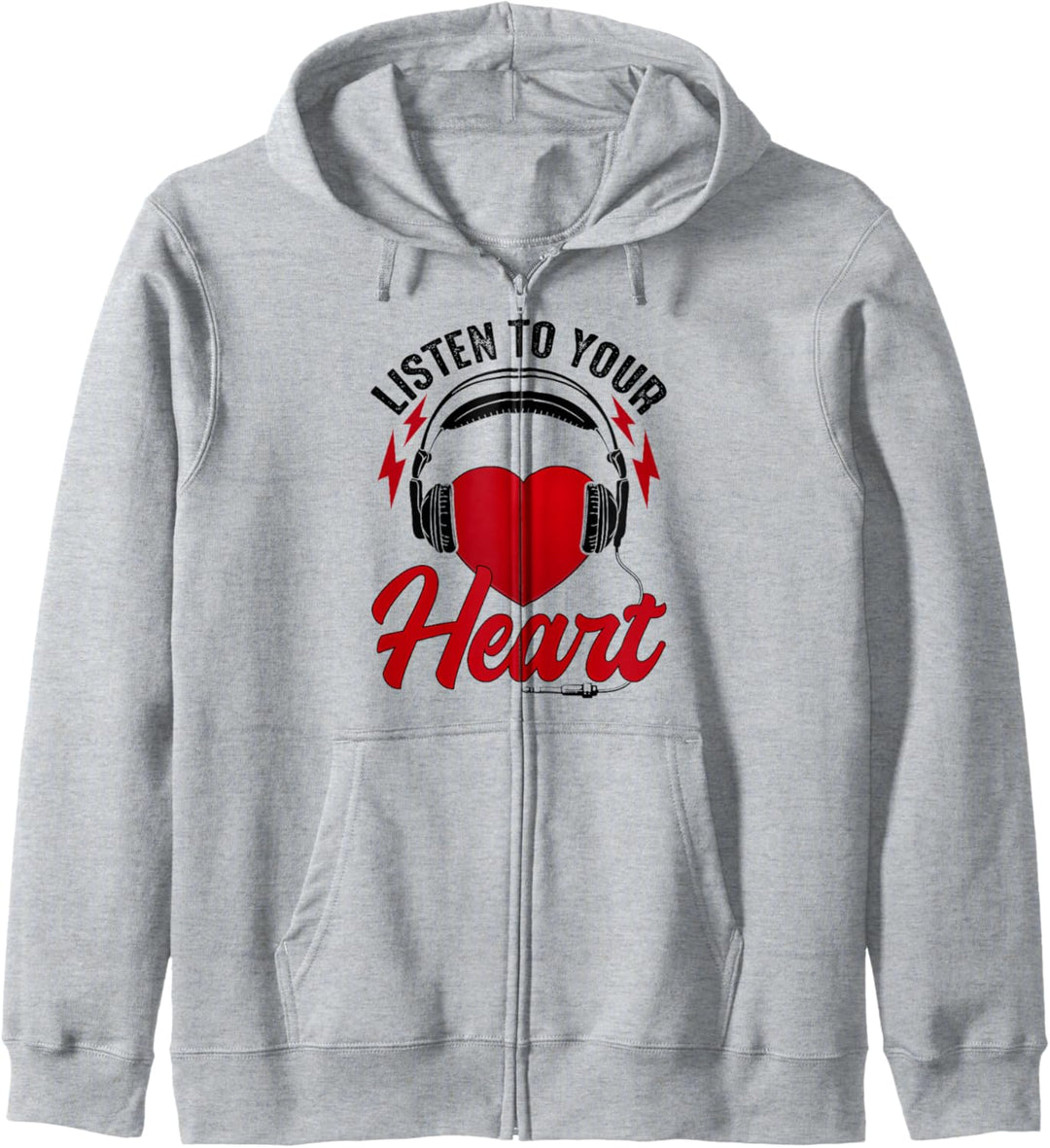 Listen To Your Heart Songshirt Roxette mit Herz Kapuzenjacke