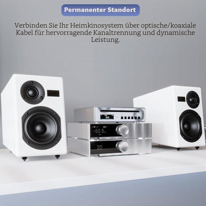 SMSL PL100PRO CD-Player,Cinch-/optischer-/koaxialer-/symmetrischer XLR-Anschluss sowie 3,5/4,4-mm-Ko