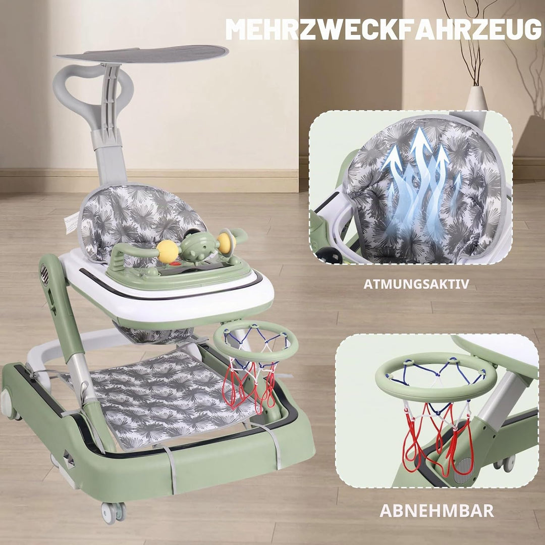 Faltbarer Lauflernwagen für Babys von 6 bis 18 Monaten – Lauflernhilfe für Jungen und Mädchen mit le