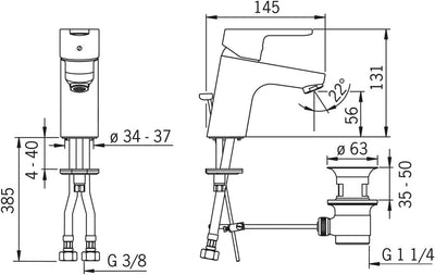 Hansa 49402203 Hansaprimo Waschtisch Armatur, Chrom