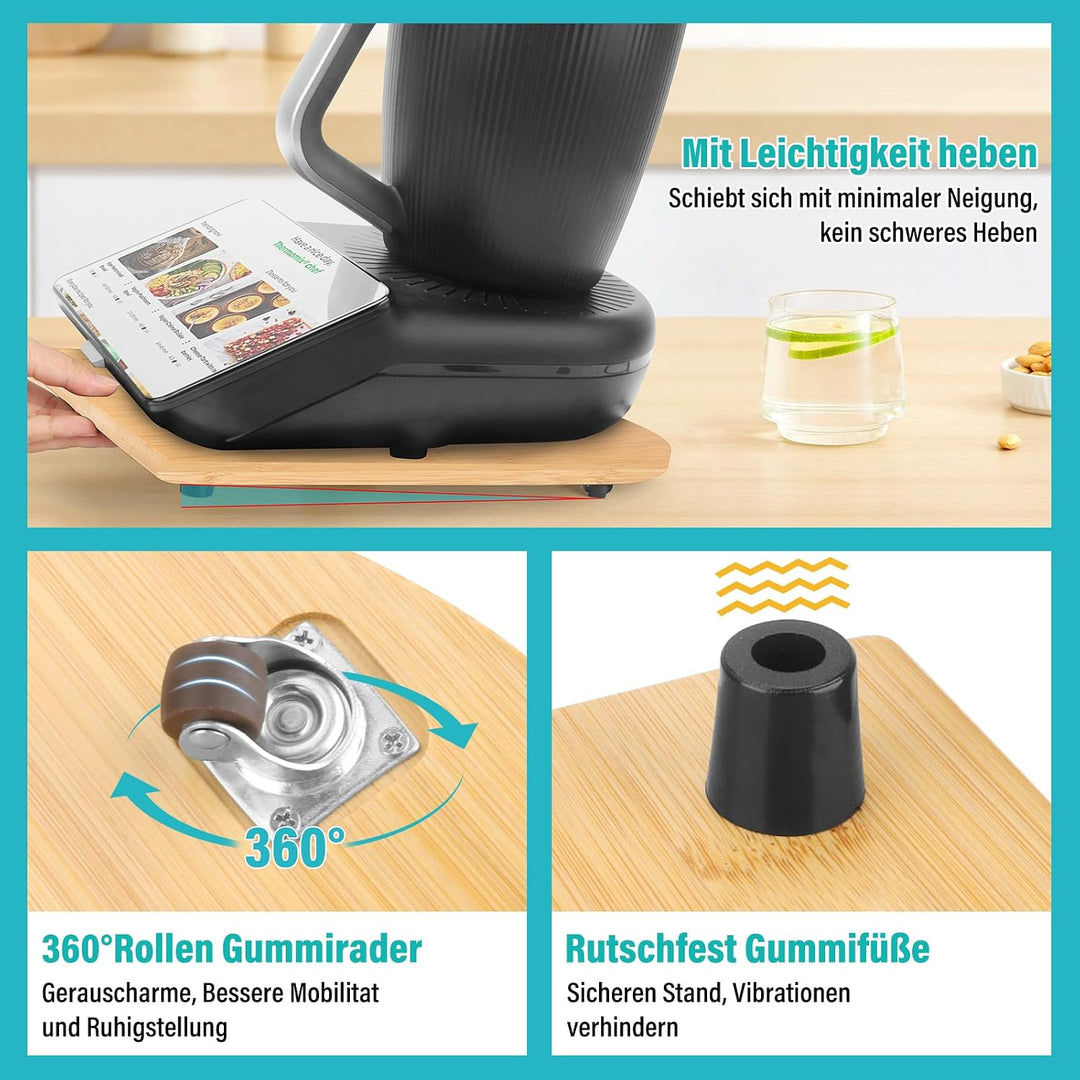 Gleitbrett für Thermomix TM7, Schnelles Bewegen Rollbrett für Thermomix Vorwerk Küchenmaschine TM7 Z