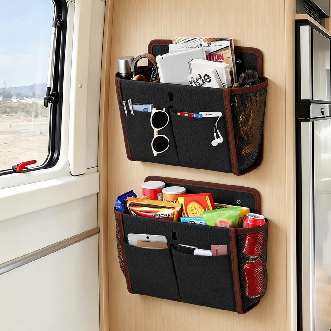 Wohnmobil Camping Organizer, Wohnwagen Deko Aufbewahrung mit Ohne Bohren Selbstklebend, Faltbare Woh