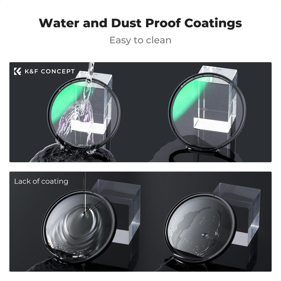 K&F Concept Nano X-Serie Magnetischer Black-Mist 1/4 Black Promist 1/4 Filter Effektfilter-77mm 77mm