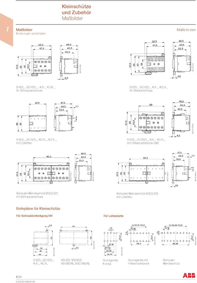 ABB Schütz Typ B7-30-01, 3s1Hö, 220-240V 40-450Hz