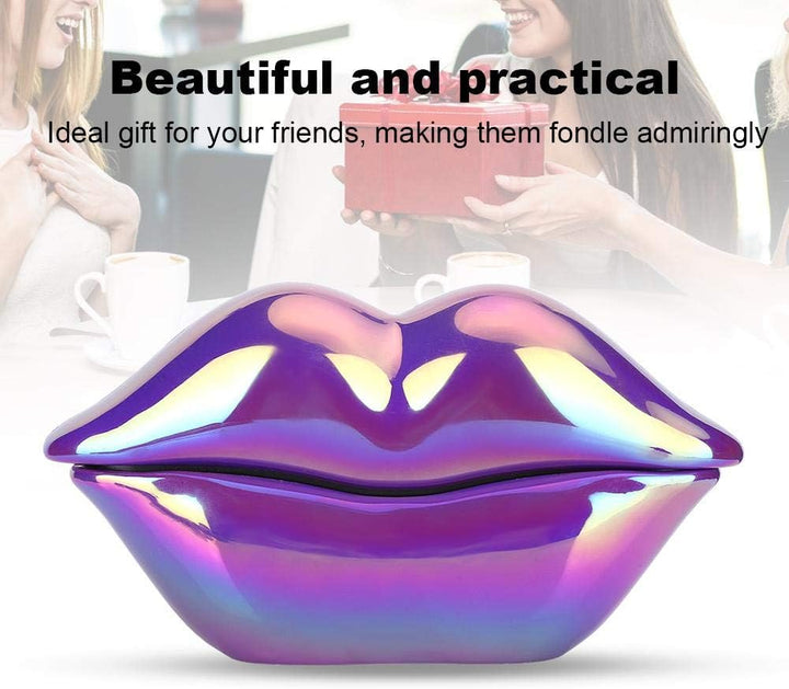 Dpofirs Creative Purple Lips Festnetztelefon, Universal Wired Festnetztelefon, Clear Sound Telefon E