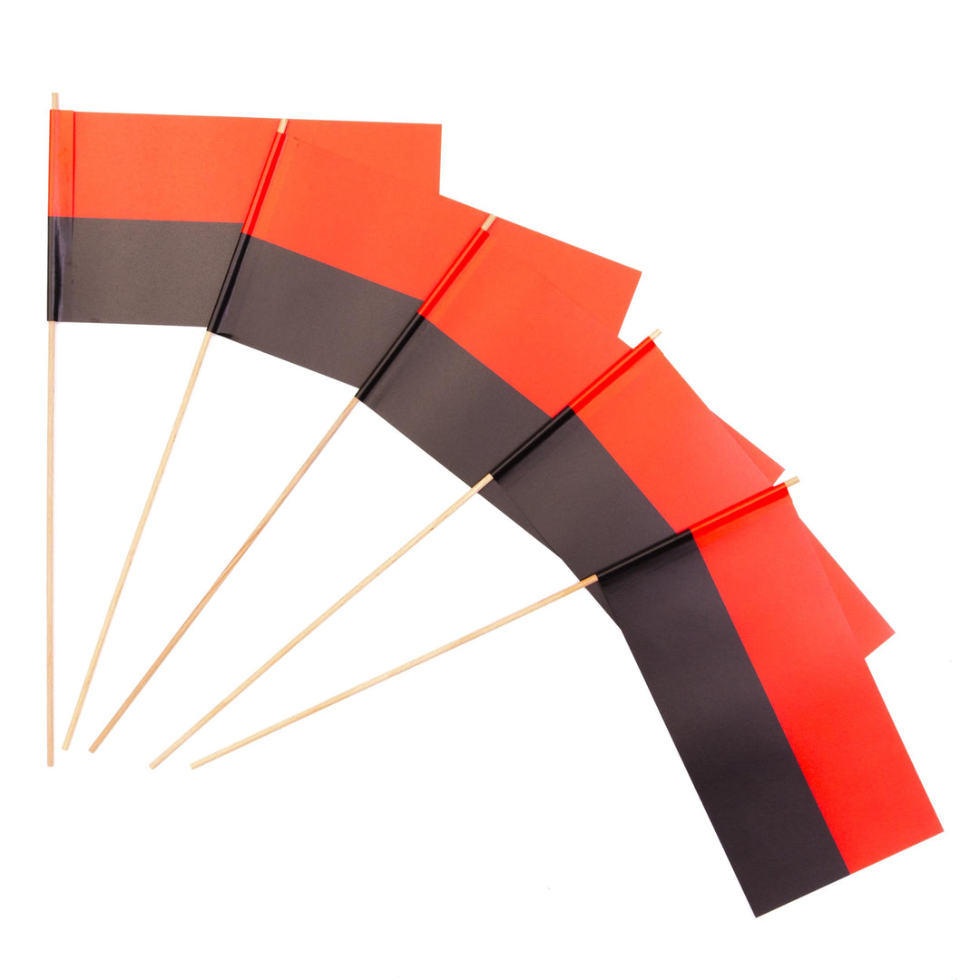 Everflag Papierfähnchen: rot-schwarz 500er Packung Menge-3: 500er Packung, Menge-3: 500er Packung