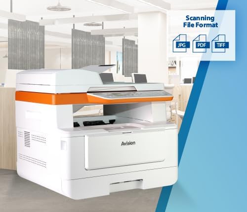 Avision AM40Q MFP A4 Multifunktionsdrucker, Schwarzweiss Laser Drucker, Scanner, Kopierer, USB, LAN,