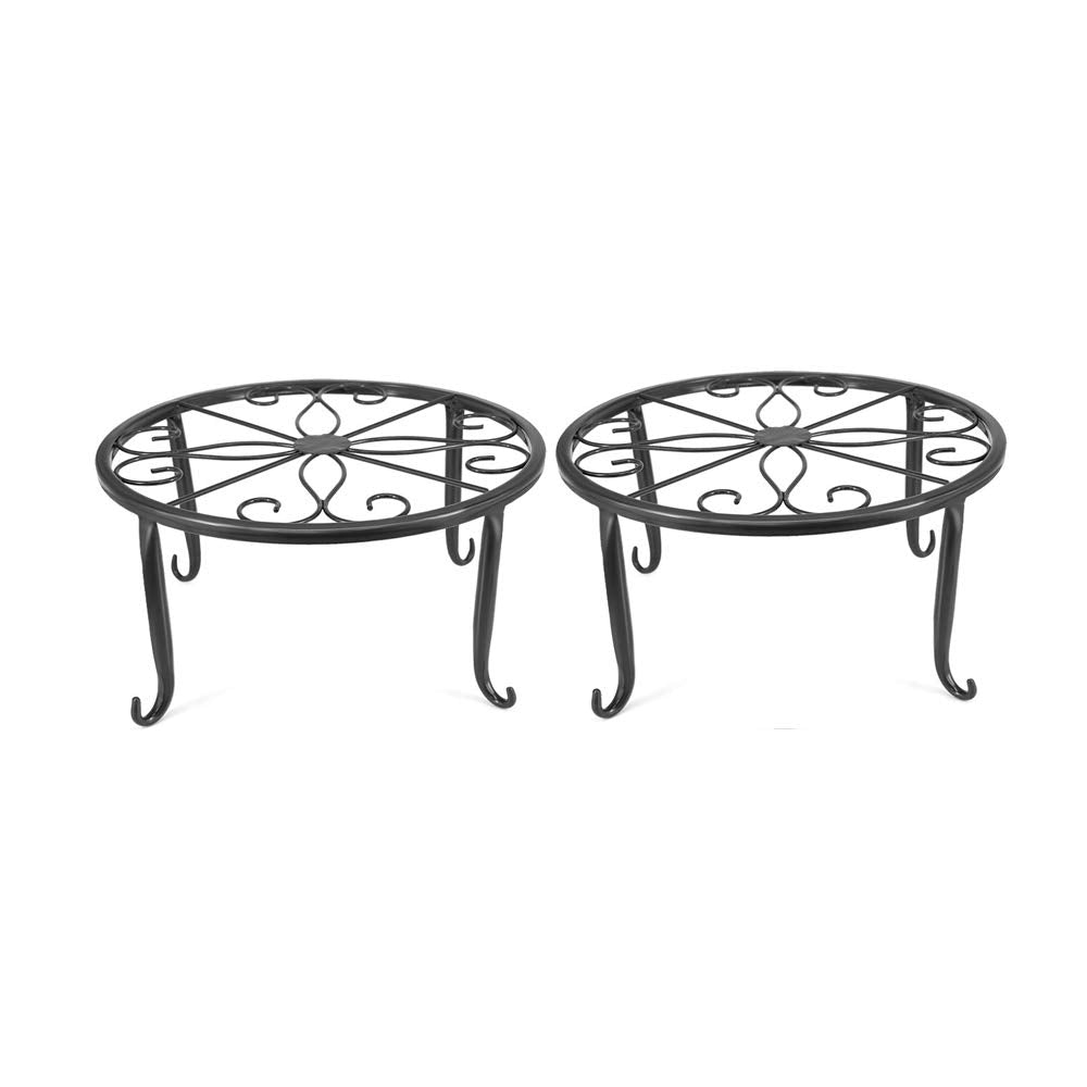 Blumenhocker Pflanzenständer,Retro-Design, Metall, rund, Schmiedeeisen, Blumentopfhalter Metall Blum