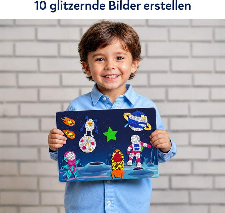 Skillmatics Kunst & Bastelaktivität- Folienspass Auf Im Weltraum, Schmutzfreie Kunst für Kinder, Bas