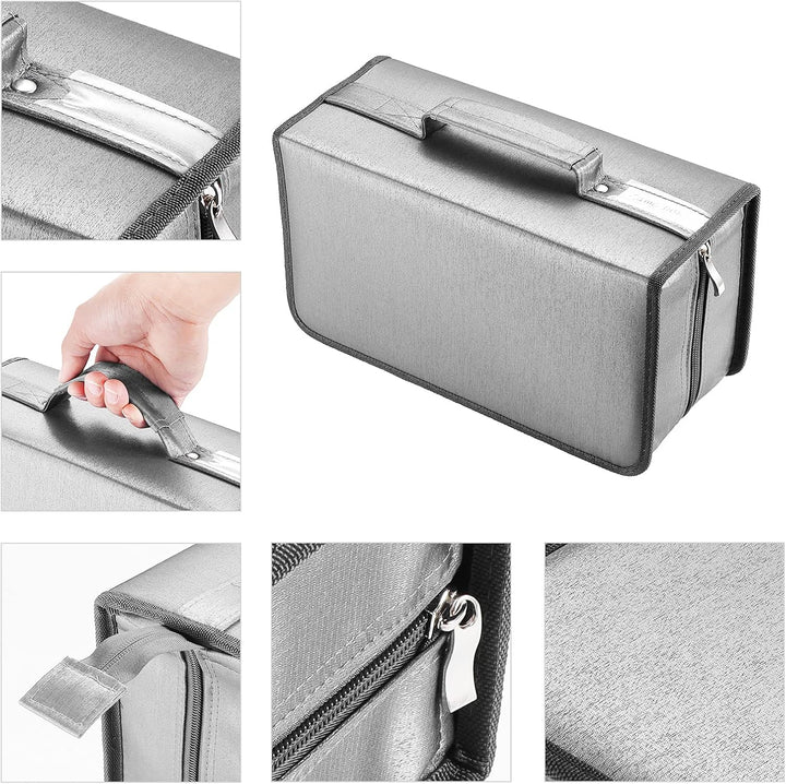 alavisxf xx CD Tasche, 160 CD/DVD Tasche Nylon CD Taschen Aufbewahrung Schutzhülle DVD Lagerung CD T
