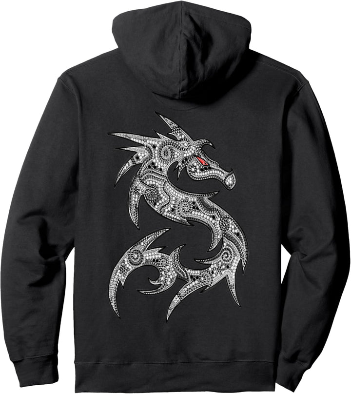 FANTASY DRAGON - dot painting art 2 - Fan Fun Pullover Hoodie