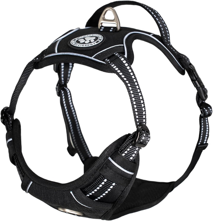 Reichstadt Pets Hundegeschirr Mini Hunde 25RSP083 Black XS | Verstellbares No-Pull Geschirr mit Grif