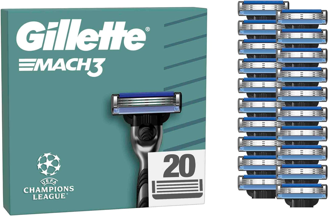 Gillette Mach3 Rasierklingen für Männer, 20 Original Gillette Ersatzklingen, Klingen für Herren mit