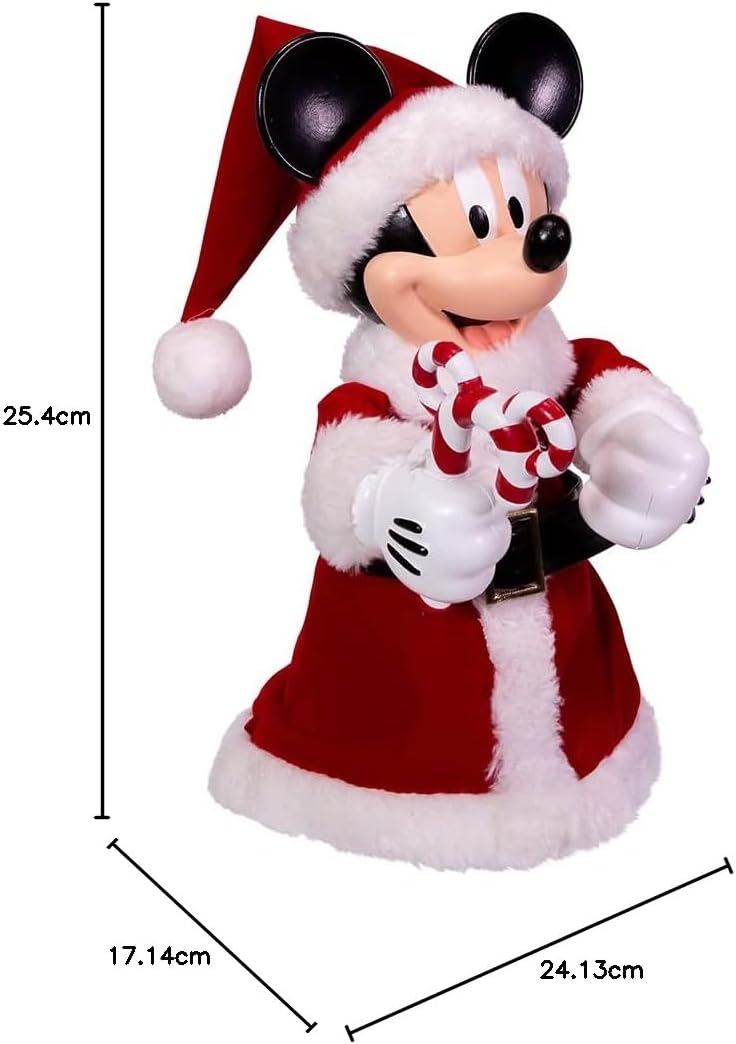 Kurt Adler 25,4 cm Mickey Mouse Baumspitze/Tischdekoration mit biegbaren Armen 10-inches, 10-inches