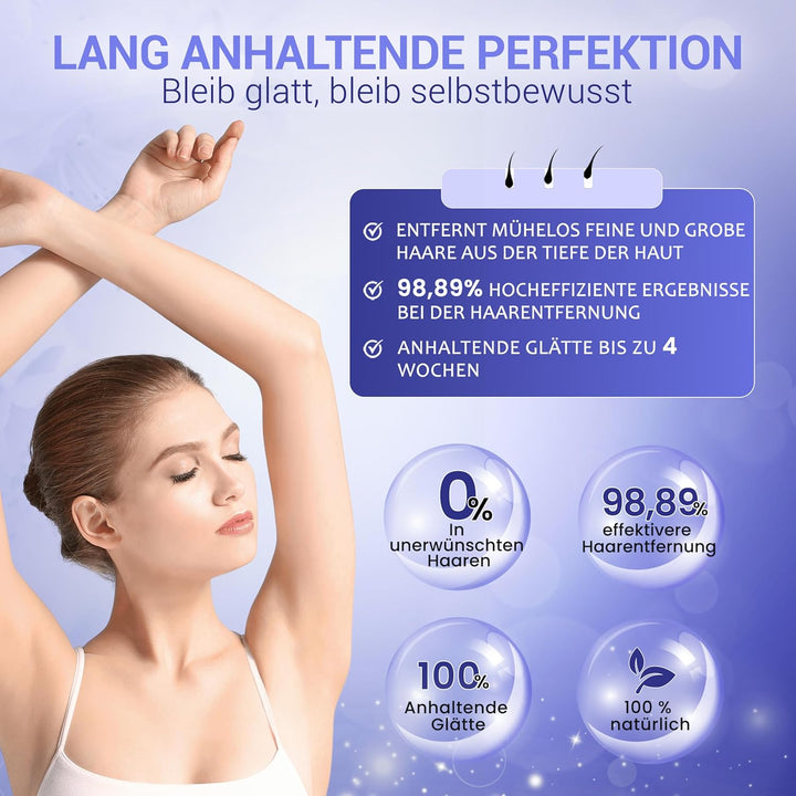 Dermawax 2 kg Azulen Waxing Perlen- Professionelle Heisswachs Wachsperlen zur Haarentfernung- Anwend
