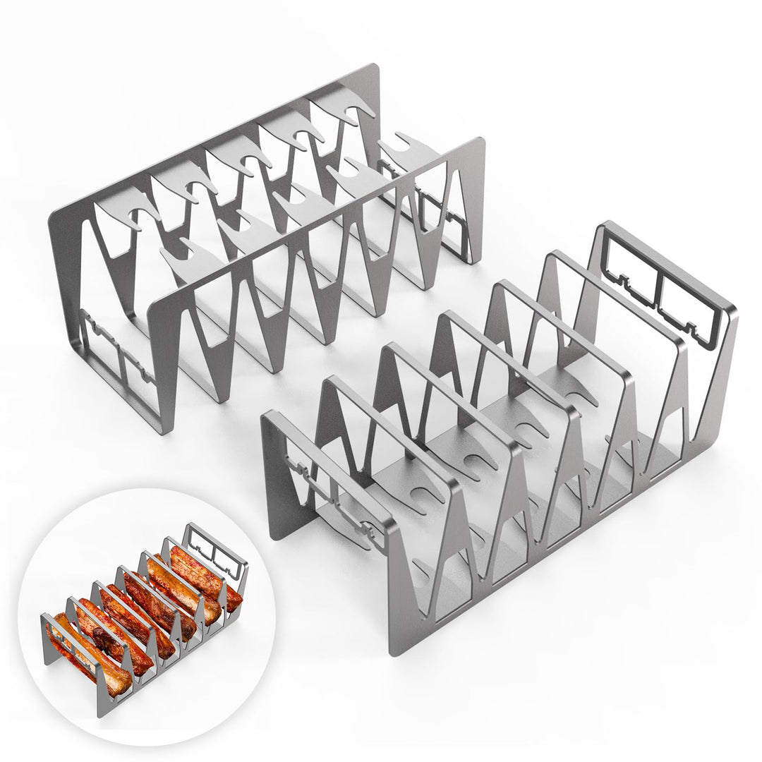 Spareribs Halter Grill, Hähnchenschenkel Halter, Grill Zubehör aus Edelstahl, Ganz einfach indirekt