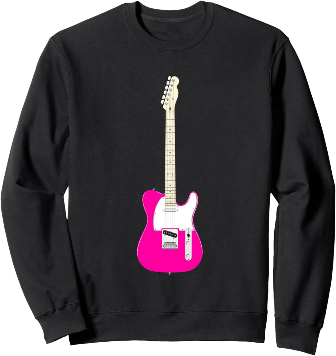rosa Rockgitarre Sweatshirt