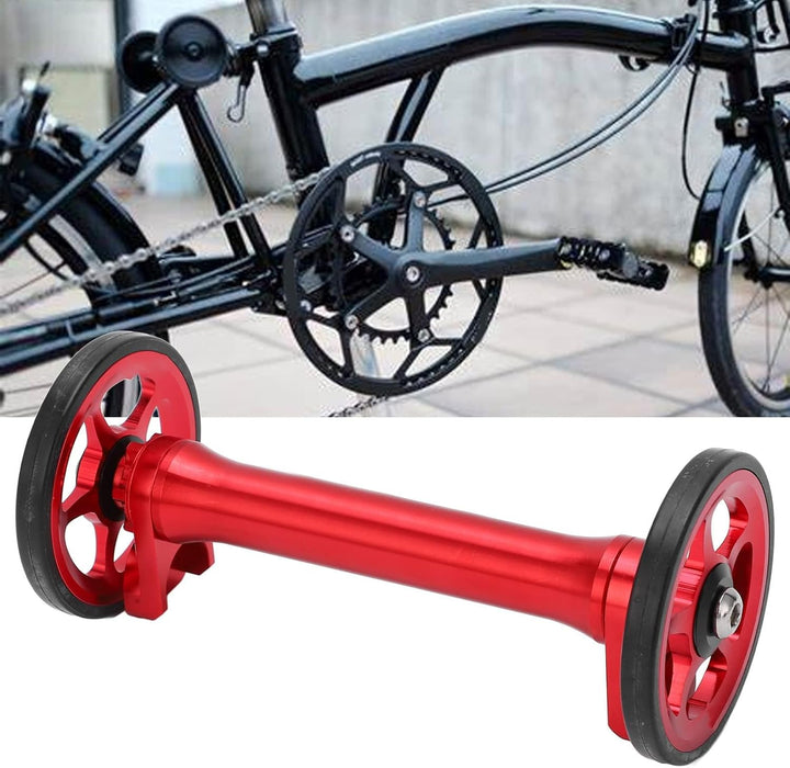 Easy Wheel Faltrad-Verlängerungsstange Teleskop-Verlängerungsstange für Brompton 3sixty rot, rot
