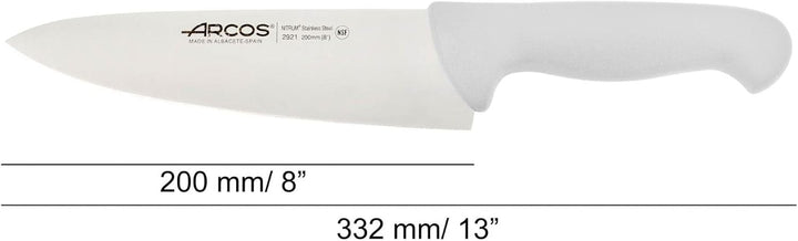 Arcos Chefmesser mit Nitrum Edelstahlklinge 20 cm - Professionelles Küchenmesser, Vielseitig Einsetz