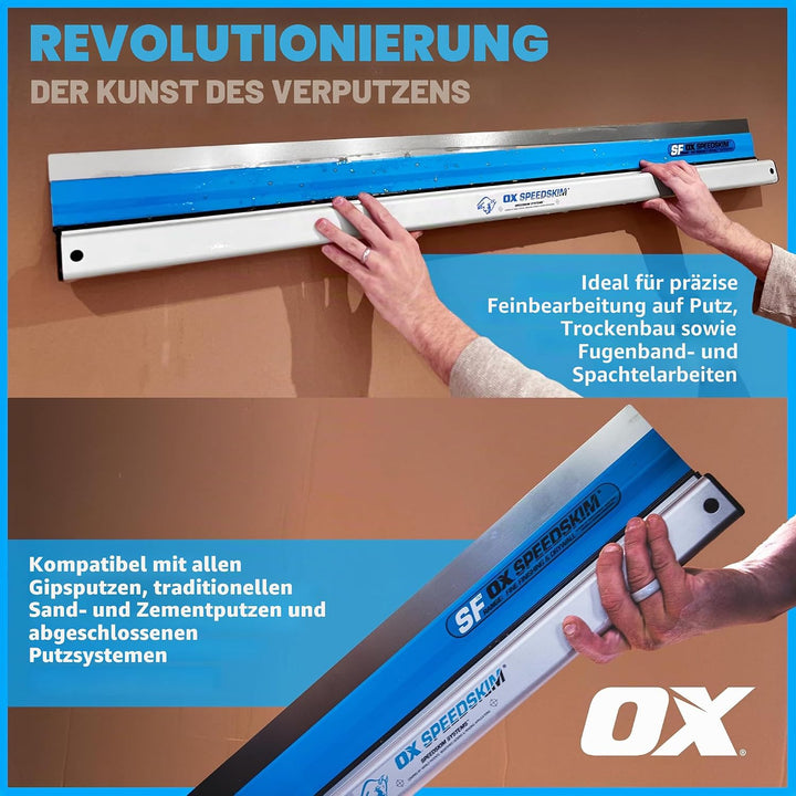 OX Speedskim Stainless Flex Finishing Rule - SF 600mm, 600mm