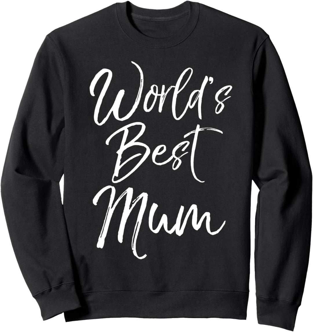 Cute Mother's Day Gift from Kids Mom Quote World's Best Mum Sweatshirt