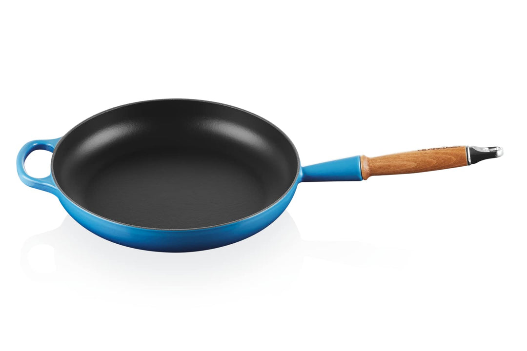 Le Creuset Signature gusseiserne Bratpfanne mit Holzgriff 28 cm Azure, 20258282200422 Azure 28 cm, A