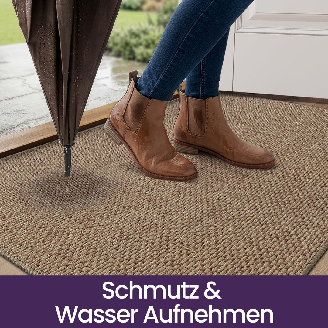 DEXI Schmutzfangmatte Innen 90 x 140 cm, rutschfest Fussmatte waschbar, absorbierend Fussmatte, Dünn
