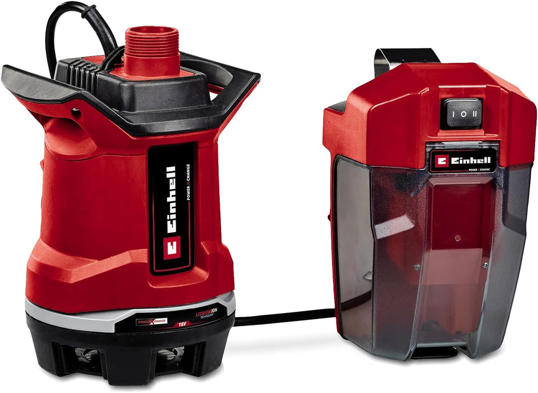 Einhell Akku-Schmutzwasserpumpe GE-DP 18/25 Li-Solo Power X-Change (18 V, 7.500 L/h Fördermenge, 5 m