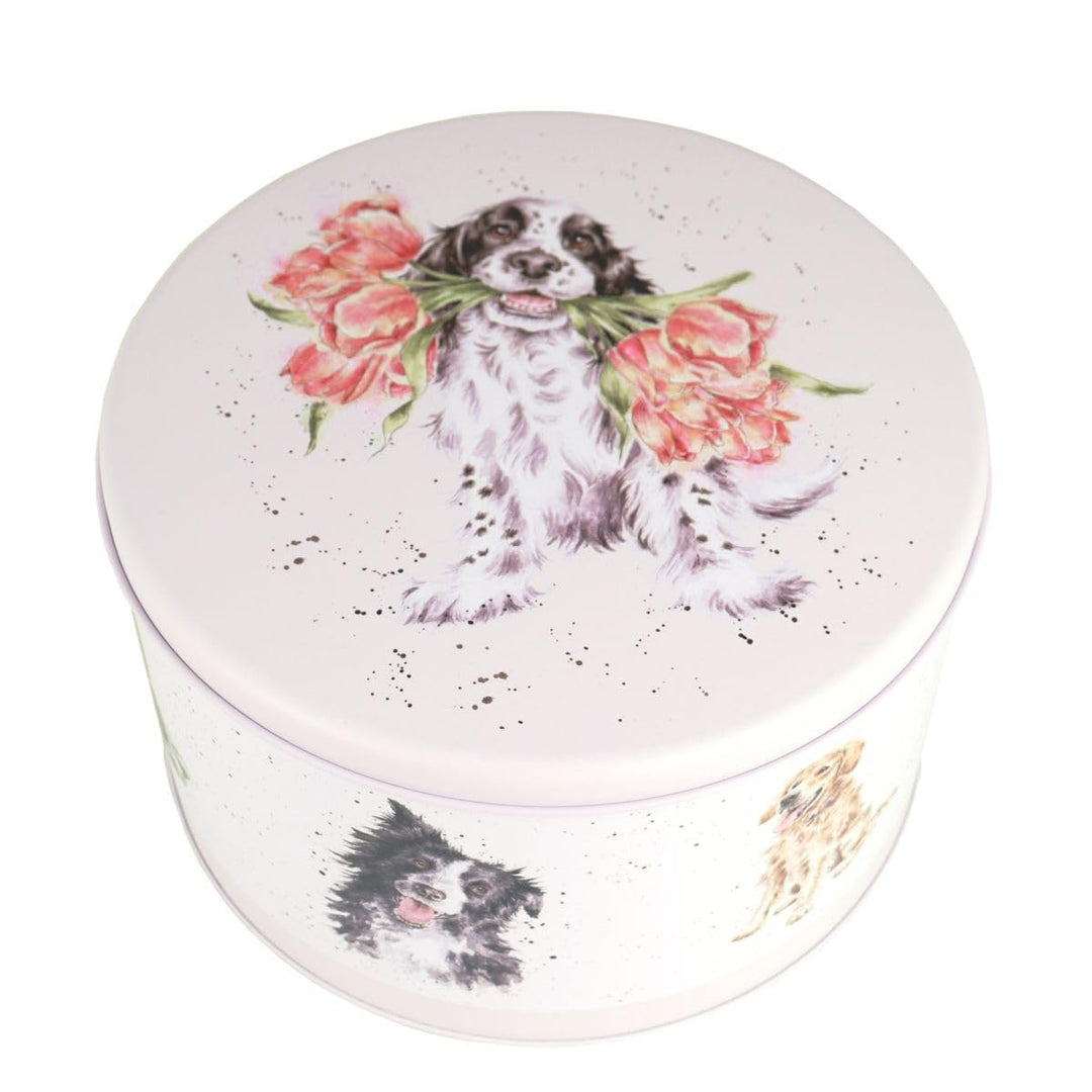 440s Wrendale Designs Keksdose Spaniel & Tulpen | WD-CTN005-XL