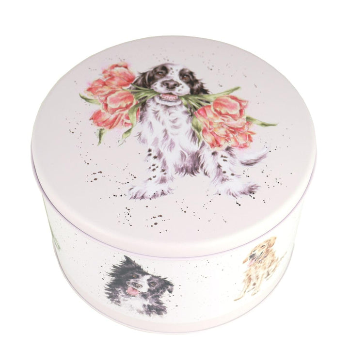 440s Wrendale Designs Keksdose Spaniel & Tulpen | WD-CTN005-XL
