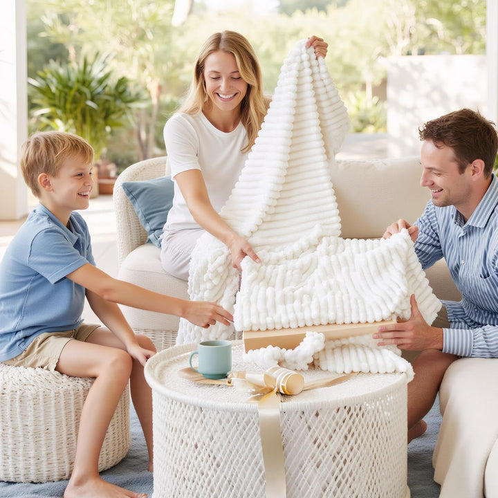 Bedsure Kuscheldecke Flauschig Decke Fleecedecke – Weiche Warme Grobe Korddecke Gemütlicher Sofadeck