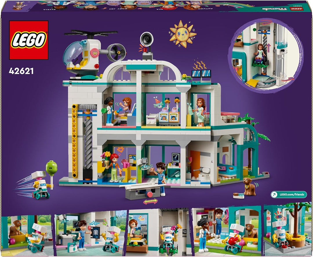 Lego Friends Heartlake City Krankenhaus, Set mit Spielzeug-Hubschrauber und Figuren inkl. Autumn und