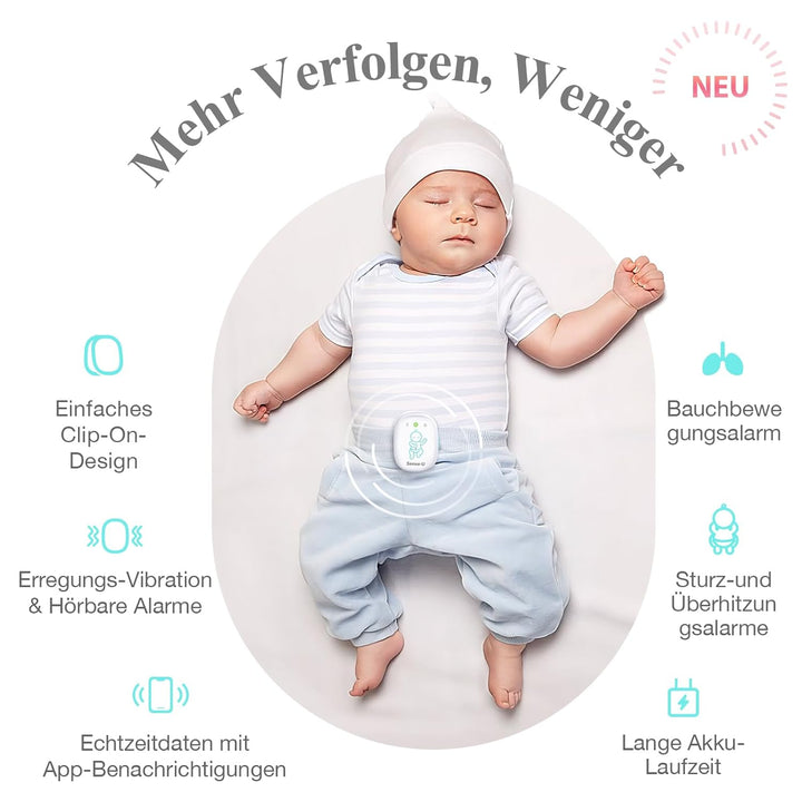 Sense-U Pro Smart Babyphone, Bewegungsmonitor, verbindet Sich direkt mit Ihrem Smartphone und verfol
