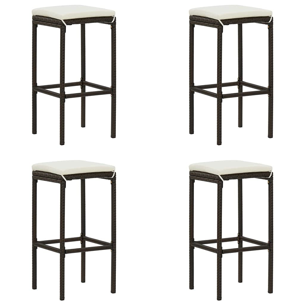 vidaXL 4X Barhocker mit Kissen Barstuhl Tresenhocker Küchenhocker Thekenhocker Tresenstuhl Thekenstu