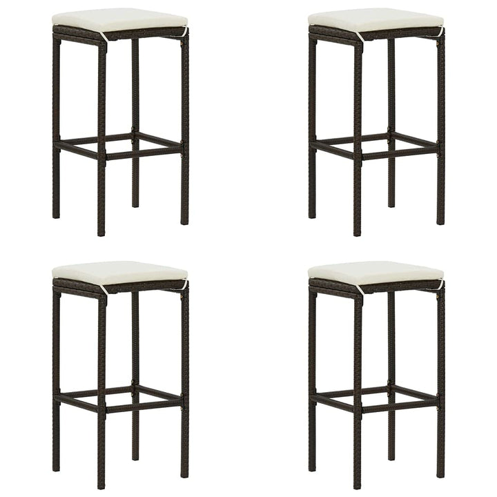 vidaXL 4X Barhocker mit Kissen Barstuhl Tresenhocker Küchenhocker Thekenhocker Tresenstuhl Thekenstu