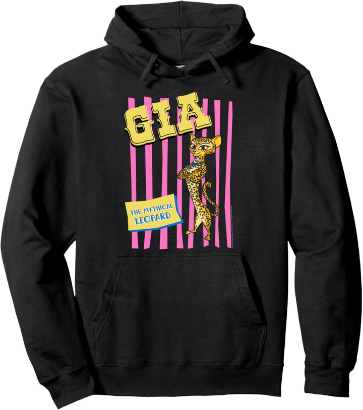 Madagascar Gia Circus Leopard Striped Poster Pullover Hoodie