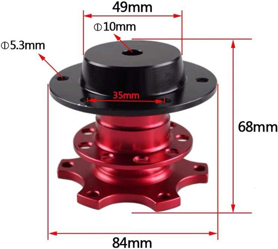 Auto-Lenkrad Schnellwechsel-Nabe Universal Racing/Rally/Motorsport Boss Hub Lenkrad-Anpassung (blau)