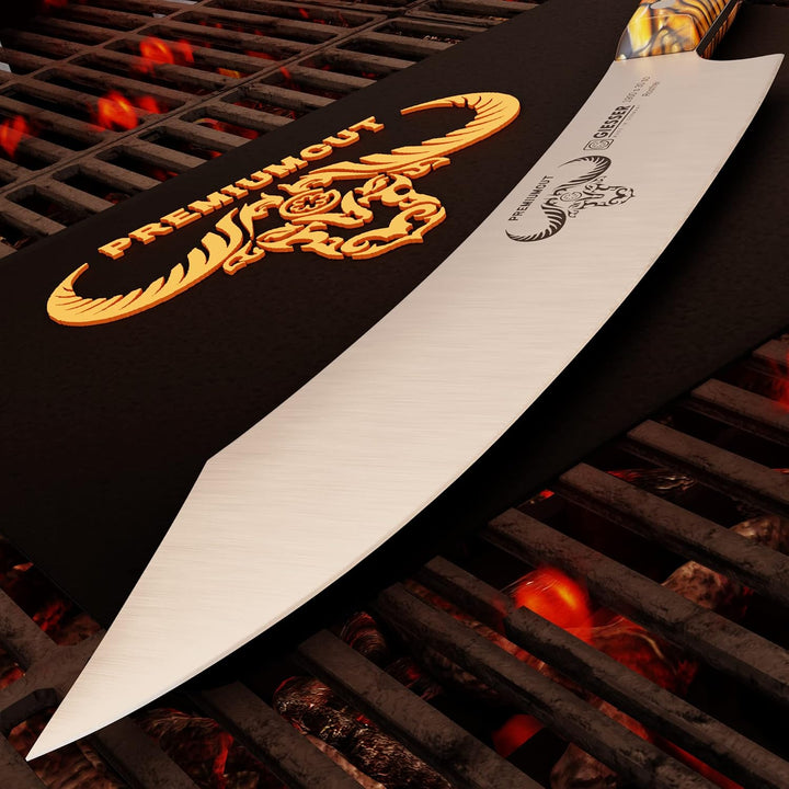 Giesser seit 1776 - Made in Germany - Kochmesser 30 cm Spicy Orange, PremiumCut Barbecue No 1, Küche