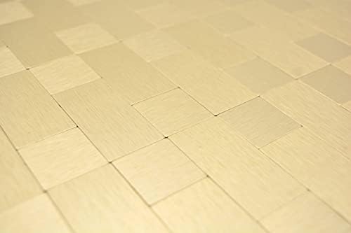 Mosaikfliese Selbstklebende Mosaike Kombi metall gold Küche Badezimmer MOS200-4G87_f