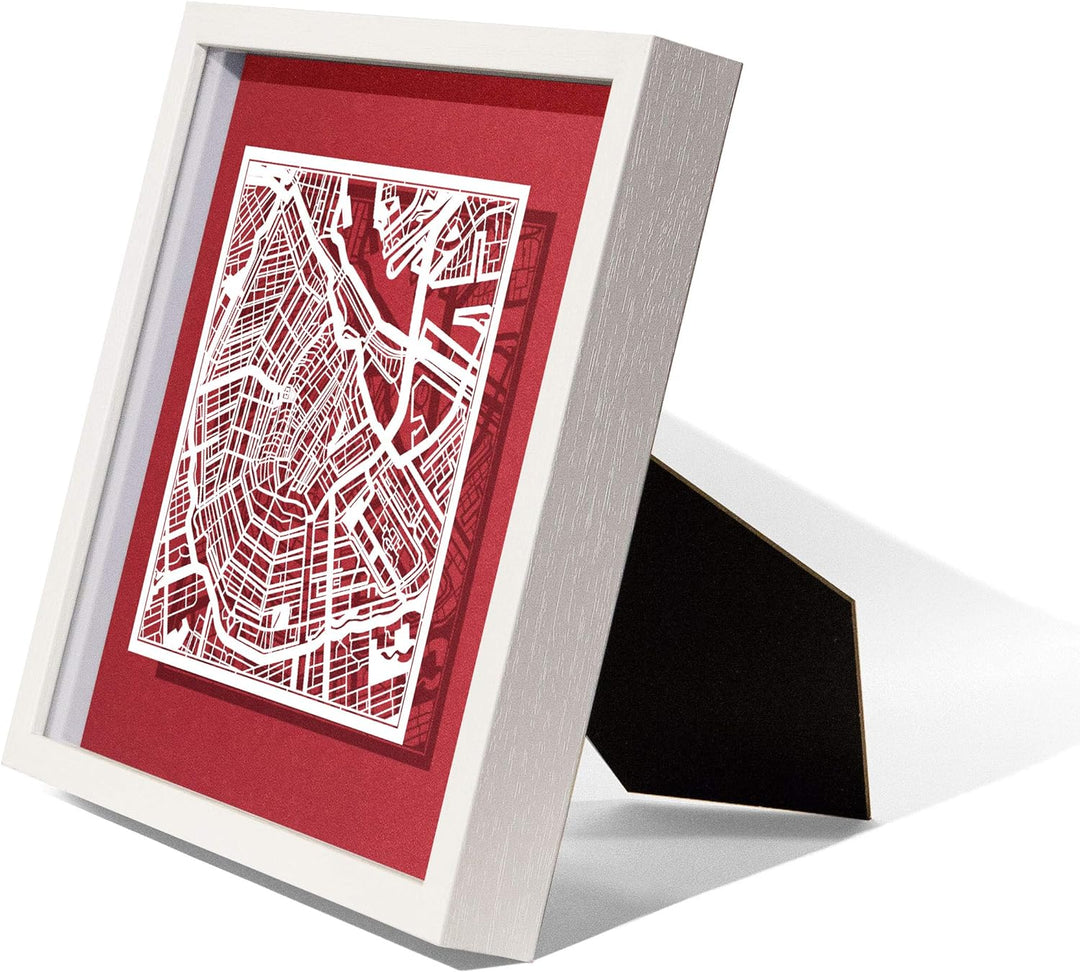 O3 DESIGN STUDIO - Marco de Papel para mapas, 22,8 x 22,8 cm, en Caja de Regalo, Fondo, autocambiant