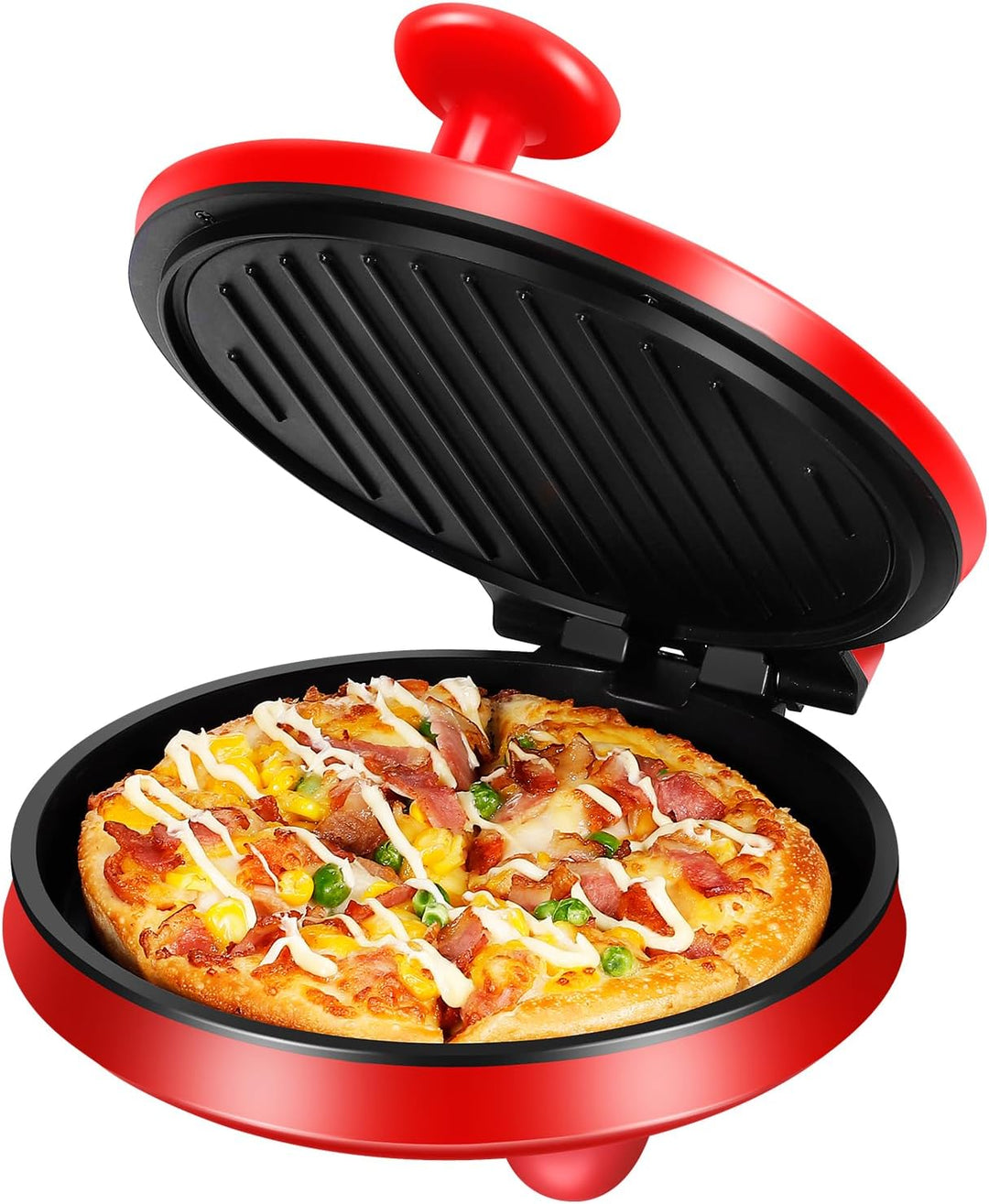 SOKANY Elektrischer Pizzaofen | Elektrischer Pizzabäcker,Pizzaofen für Zuhause,220 °C, 1000 Wat,Plat