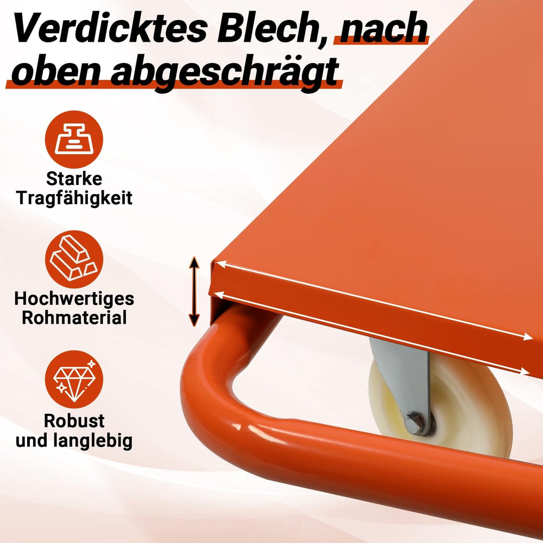 Fiqops Plattenwagen aus Q235-Stahl, Tragkraft bis 1000 kg,Plattentransporter mit Universalrädern,Tra